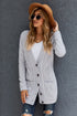 Front Pocket And Buttons Closure Cardigan